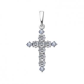 Подвеска из белого золота ТД Эстет 01Р120680 с фианитом 01Р120680 фото