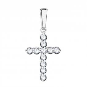 Подвеска из белого золота ТД Эстет 01Р120780 с фианитом 01Р120780 фото