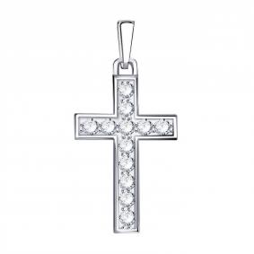 Подвеска из белого золота ТД Эстет 01Р121129 с фианитом 01Р121129 фото