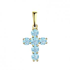 Подвеска из лимонного золота ТД Эстет 01Р230986-1 с Swarovski 01Р230986-1 фото
