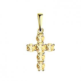 Подвеска из лимонного золота ТД Эстет 01Р230986-2 с Swarovski 01Р230986-2 фото