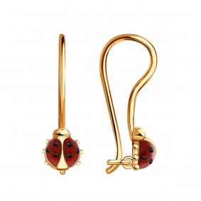 Золотые серьги ТД Эстет 01С016144Э 01С016144Э фото