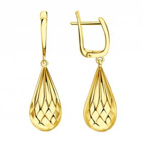 Серьги из лимонного золота ТД Эстет 01С0311641 01С0311641 фото
