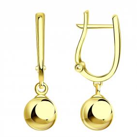 Серьги из лимонного золота ТД Эстет 01С0312810 01С0312810 фото