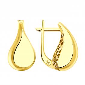 Серьги из лимонного золота ТД Эстет 01С0315400S 01С0315400S фото
