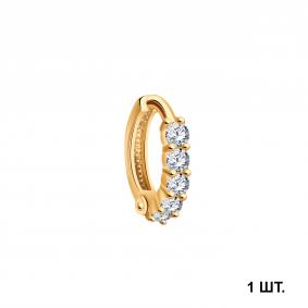 Одиночная серьга из золота ТД Эстет с фианитом 01С1115112S 01С1115112S фото