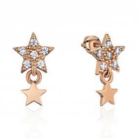 Одиночная серьга в хрящ уха ТД Эстет с фианитом 01С1115124S 01С1115124S фото
