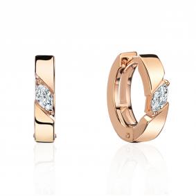 Золотые серьги ТД Эстет 01С1115674 с фианитом 01С1115674 фото