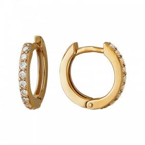 Золотые серьги ТД Эстет 01С115000 с фианитом 01С115000 фото