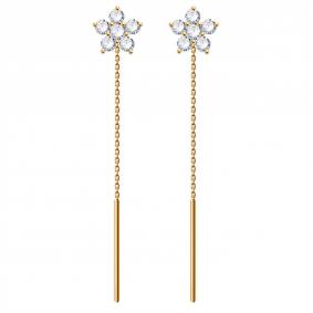 Золотые серьги ТД Эстет 01С116164 с фианитом 01С116164 фото