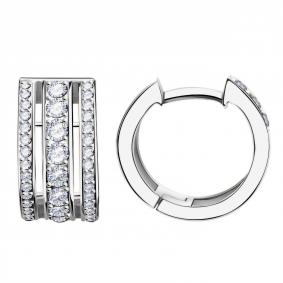Серьги из белого золота ТД Эстет 01С1213752 с фианитом 01С1213752 фото