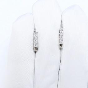 Серьги из белого золота ТД Эстет 01С1215906 с фианитом 01С1215906 фото