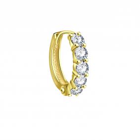 Одиночная серьга из лимонного золота ТД Эстет с фианитом 01С1315112 01С1315112 фото