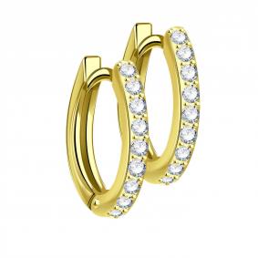 Серьги из лимонного золота ТД Эстет 01С135000 с фианитом 01С135000 фото