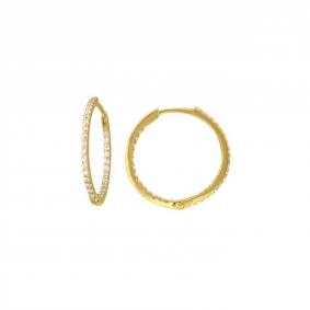 Серьги из лимонного золота ТД Эстет 01С137328 с фианитом 01С137328 фото