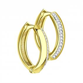 Серьги из лимонного золота ТД Эстет 01С137411 с фианитом 01С137411 фото