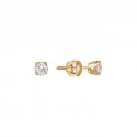 Серьги из лимонного золота ТД Эстет 01С139312 с Swarovski 01С139312 фото