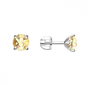 Серьги из белого золота ТД Эстет 01С2210886-2 с Swarovski 01С2210886-2 фото