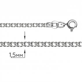 Цепь плетение Двойной Ромб из белого золота ТД Эстет 01Ц7200330 01Ц7200330 фото