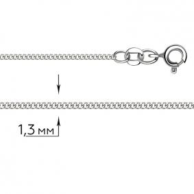 Цепь плетение Панцирное из белого золота ТД Эстет 01Ц7200525 01Ц7200525 фото