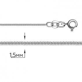 Цепь плетение Двойное панцирное из белого золота ТД Эстет 01Ц7200530 01Ц7200530 фото