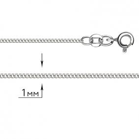 Цепь плетение Панцирное из белого золота ТД Эстет 01Ц7200830 01Ц7200830 фото
