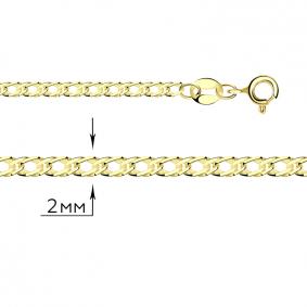 Цепь плетение Двойной Ромб из лимонного золота ТД Эстет 01Ц7300330 01Ц7300330 фото