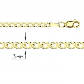Цепь плетение Двойной Ромб из лимонного золота ТД Эстет 01Ц7300350 01Ц7300350 фото