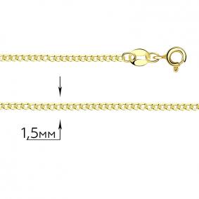 Цепь плетение Панцирное из лимонного золота ТД Эстет 01Ц7300535 01Ц7300535 фото