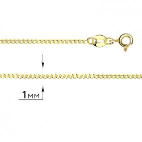 Цепь плетение Панцирное из лимонного золота ТД Эстет 01Ц7300835 01Ц7300835 фото