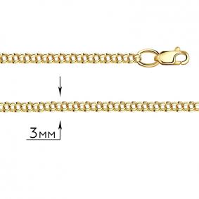 Цепь плетение Бисмарк из лимонного золота ТД Эстет 01Ц730097 01Ц730097 фото