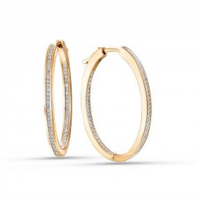 Золотые серьги ERA Jewellery 02-02663-01-001-07-01 с бриллиантом 02-02663-01-001-07-01 фото