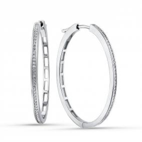 Серьги из белого золота ERA Jewellery 02-02668-03-001-07-03 с бриллиантом 02-02668-03-001-07-03 фото