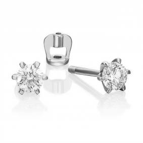 Серьги из белого золота Platina 02-0288-00-101-1120-30 с бриллиантом 02-0288-00-101-1120-30 фото