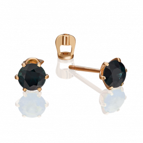 Золотые серьги Platina 02-0289-00-102-1110-30 с сапфиром 02-0289-00-102-1110-30 фото