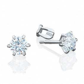 Серьги из белого золота Platina 02-0294-00-501-1120-38 с фианитом 02-0294-00-501-1120-38 фото