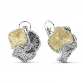 Золотые серьги ERA Jewellery 02-03070-12-001-07-04 с бриллиантом 02-03070-12-001-07-04 фото