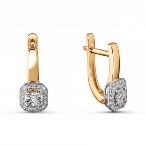 Золотые серьги ERA Jewellery 02-03152-02-001-02-01 с бриллиантом 02-03152-02-001-02-01 фото
