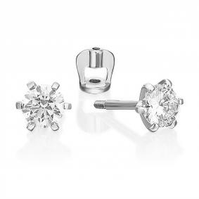 Серьги из белого золота Platina 02-0360-00-101-1120-30 с бриллиантом 02-0360-00-101-1120-30 фото