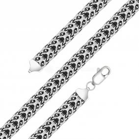 Браслет из черненого серебра плетение Аллигатор Высоковы 585 02-043100-105002 02-043100-105002 фото