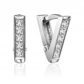Серебряные серьги Platina 02-0478-00-401-0200 с фианитом 02-0478-00-401-0200 фото