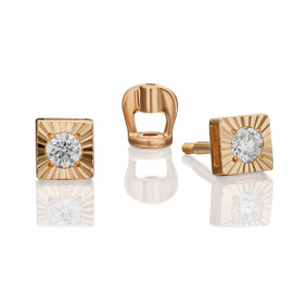 Золотые серьги Platina 02-0644-00-101-1110-30 с бриллиантом 02-0644-00-101-1110-30 фото