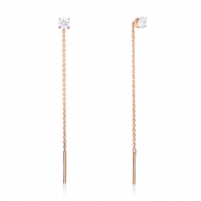 Золотые серьги Platina 02-0672-00-401-1110-03 с фианитом 02-0672-00-401-1110-03 фото