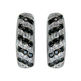 Серьги из белого золота Platina 02-0676-00-403-1120-24 с фианитом 02-0676-00-403-1120-24 фото