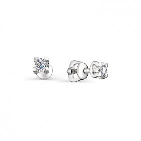 Серебряные серьги АЛЬКОР 02-0971/00КЦ-00 с фианитом 02-0971/00КЦ-00 фото