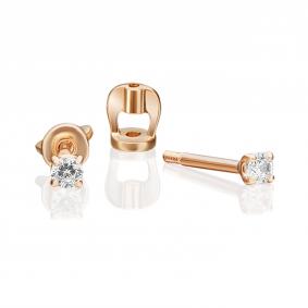 Золотые серьги Platina 02-2062-00-401-1110-03 с фианитом 02-2062-00-401-1110-03 фото