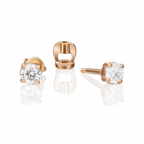 Золотые серьги Platina 02-2064-00-401-1110-03 с фианитом и ювелирным кристаллом 02-2064-00-401-1110-03 фото