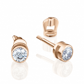 Золотые серьги Platina 02-2068-00-401-1110-03 с фианитом 02-2068-00-401-1110-03 фото