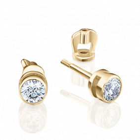 Серьги из лимонного золота Platina 02-2068-00-501-1130-38 с фианитом 02-2068-00-501-1130-38 фото