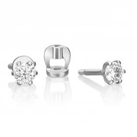 Серьги из белого золота Platina 02-2071-00-401-1120-03 с фианитом 02-2071-00-401-1120-03 фото